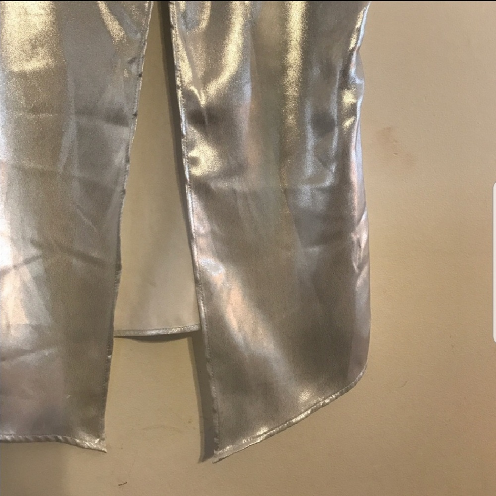 NWT Express Slit Back Silver Shimmer Tank - Picture 6 of 6